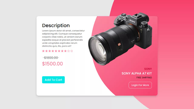 Ecommerce Product Card using HTML & CSS