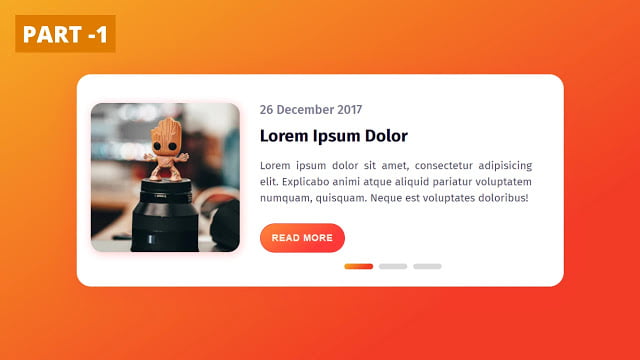 Animated Slider Blog Card using HTML & CSS