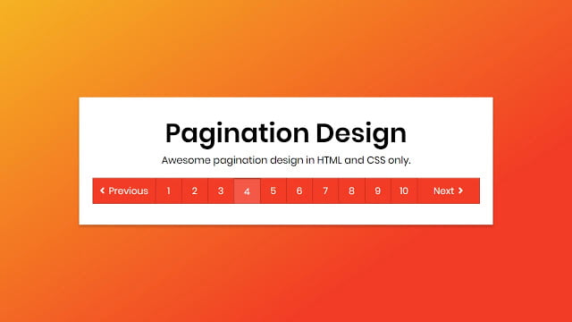 Awesome Pagination Design in HTML & CSS