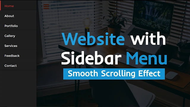 Side Navigation Menu Bar in HTML CSS & JavaScript