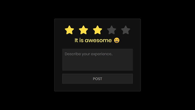 Star Rating System in HTML CSS & JavaScript